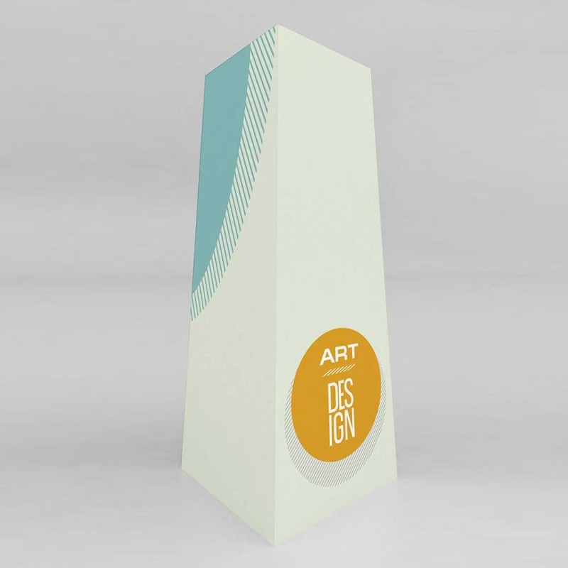 Expositor totem piramidal 4 caras | Hispaprint